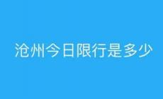 滄州限號限行時間、區域,限外(2024年5月31日)
