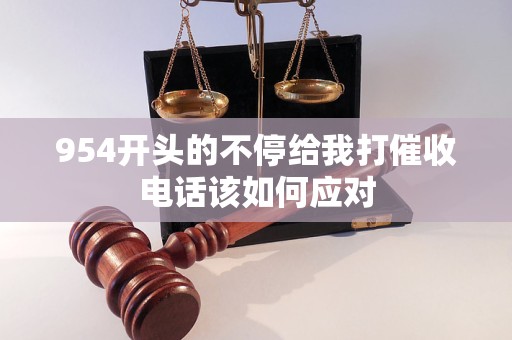 954開頭的不停給我打催收電話該如何應(yīng)對(duì)
